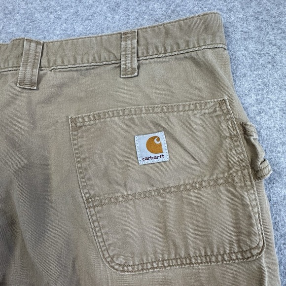 Carhartt Cargo Shorts Mens 42x11 Carpenter Canvas Khaki Grunge Workwear B275 DKH - Picture 7 of 7